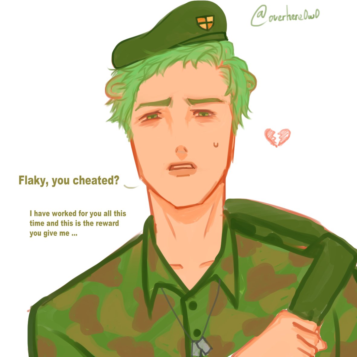 HerreOverr58126's tweet photo. There seems to be a misunderstanding here 🤭.
Flippy, nutty and flaky
💚❤️🌲🌲🌲
#flippyxflaky #nutty #happytreefriend #HTF #happytreefriends #fanart #DigitalArtist #fypシ https://t.co/OjViAel1wv