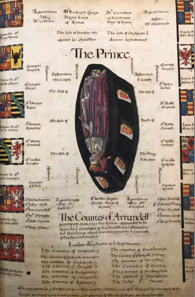 CourtStudies's tweet image. Heralds are important as recorders of royal ceremonies. Here funerals of Anna of Denmark and James VI and I. (Patric Dickinson (Former Clarenceux King of Arms) presenting about “Heralds as Courtiers”.)