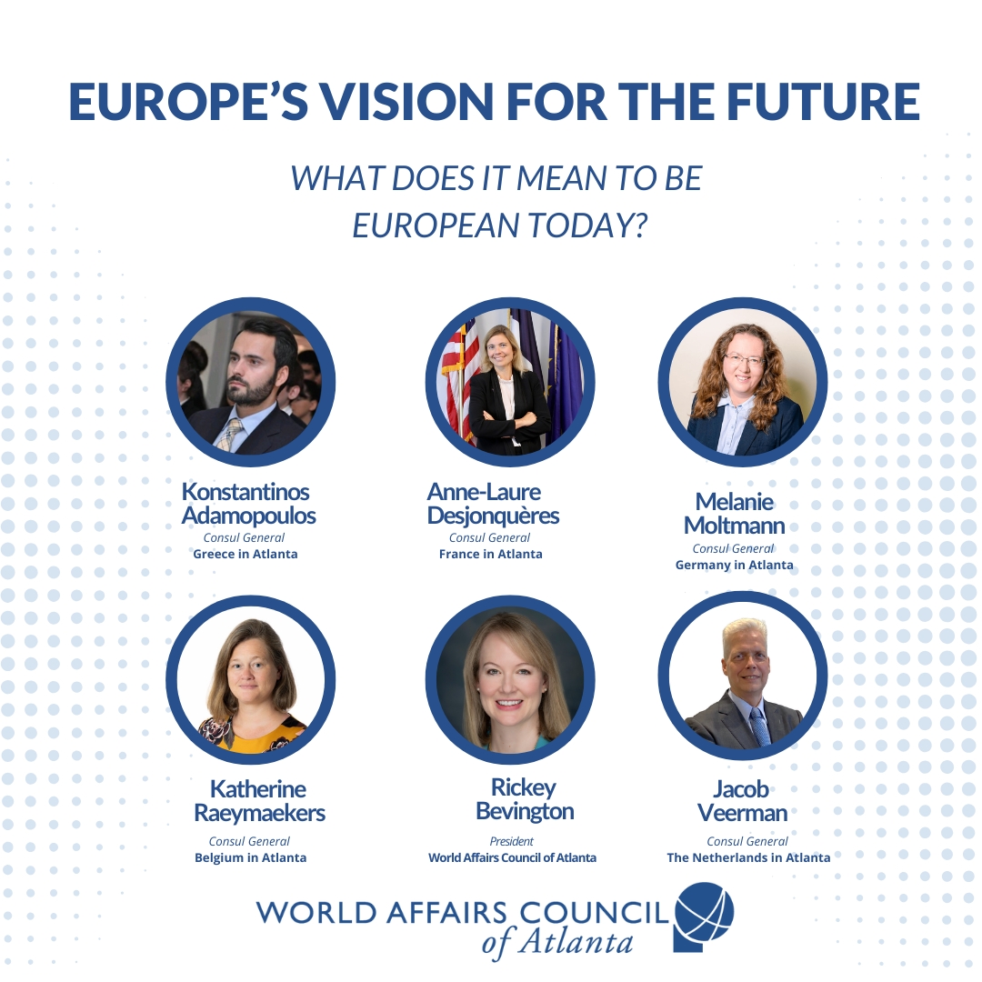 🌍 EU Day 2025: Europe’s Vision for the Future
Join EU Consuls General for a riveting panel on European identity, values &amp; global influence.

📅 May 9  11:30 AM  Lunch Served 🍽

🎟 Reserve your spot: ow.ly/Gysf50VJ2iC

#EUDay2025 #FutureOfEurope #WACAtl