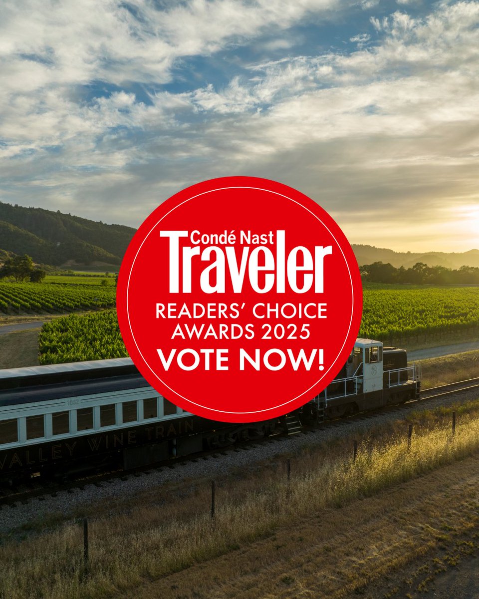 ✨We’re nominated!✨ The Napa Valley Wine Train is in the running for the Condé Nast Traveler Readers' Choice Awards, and we need your vote! If you've experienced the magic of Napa aboard the Wine Train, now’s your chance to show some love. Vote here: bit.ly/3m80rfL