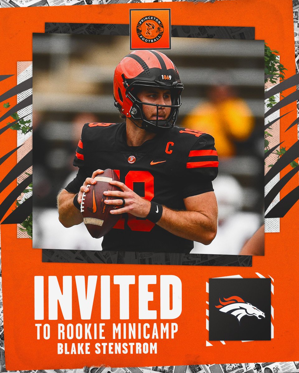 Princeton Football (@princetonftbl) on Twitter photo Congratulations to <a href="/BlakeStenstrom/">Blake Stenstrom</a> on his <a href="/Broncos/">Denver Broncos</a> Rookie Minicamp invitation!
shorturl.at/C0fFs
#JUICE 🍊🥤 Congratulations to <a href="/BlakeStenstrom/">Blake Stenstrom</a> on his <a href="/Broncos/">Denver Broncos</a> Rookie Minicamp invitation!
shorturl.at/C0fFs
#JUICE 🍊🥤