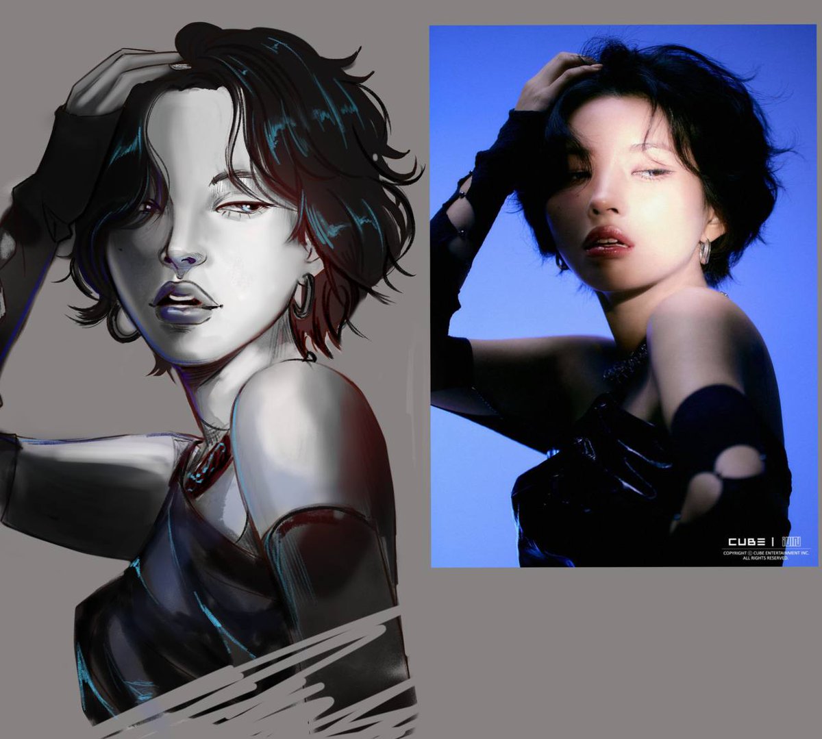 clown_clown_7's tweet image. #Gidle #Soyeon #studyart