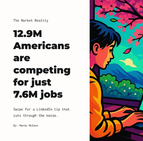Mod Girl Marketing (@modgirlmktg) on Twitter photo The current #jobmarket is flooded. New graduates, federal workers & other #Americans are looking for work but the number of available jobs does not meet the demand. So how do you stand out? <a href="/MandyModGirl/">Mandy McEwen</a> shares some quick #LinkedIn headline tips: linkedin.com/posts/mandymce… #modgirl The current #jobmarket is flooded. New graduates, federal workers & other #Americans are looking for work but the number of available jobs does not meet the demand. So how do you stand out? <a href="/MandyModGirl/">Mandy McEwen</a> shares some quick #LinkedIn headline tips: linkedin.com/posts/mandymce… #modgirl