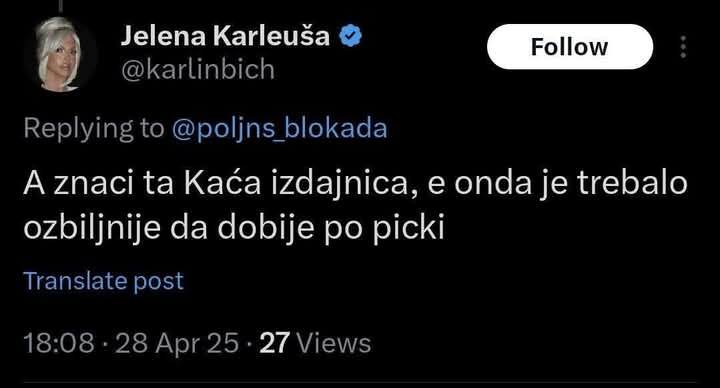 egox_ego's tweet photo. I vi ovoj zeni idete na koncerte i slusate njenu muziku? E moji vi. https://t.co/pg4v3XMfRB