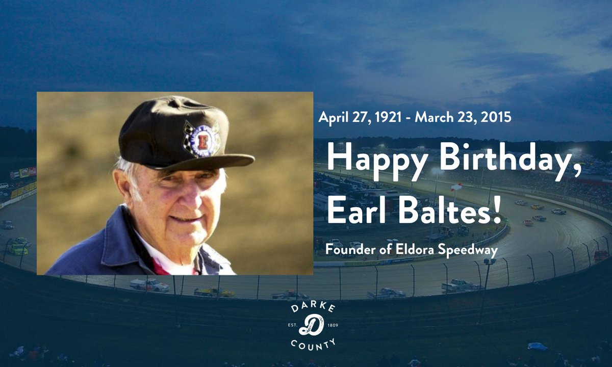 Happy belated heavenly birthday, Earl Baltes! 

If you didn't on Sunday, enjoy a hot dog in Mr. Baltes' honor today. Or better yet, head to Eldora Speedway Friday &amp; Saturday for the Let'sRaceTwo show with USAC &amp; World of Outlaws and eat a hot dog in Mr. Baltes' honor!