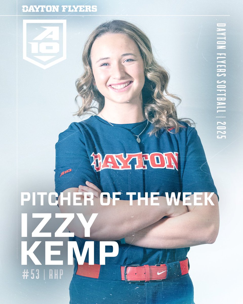 Dayton Softball (@flyersoftball) on Twitter photo Congrats to Izzy Kemp, the <a href="/atlantic10/">Atlantic 10 Conference</a> Pitcher of the Week‼️
#UDSB // #GoFlyers Congrats to Izzy Kemp, the <a href="/atlantic10/">Atlantic 10 Conference</a> Pitcher of the Week‼️
#UDSB // #GoFlyers