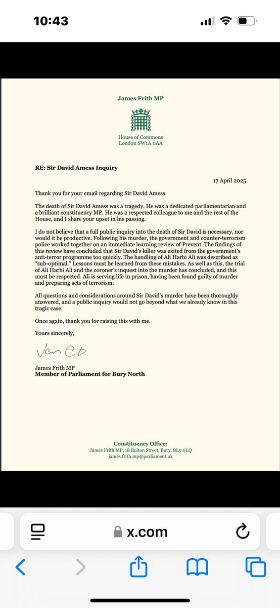 KatieAmess's tweet image. So @JamesFrith speaks ON BEHALF OF victims he has never met yet refuses TO speak to them. He’s has ignored and even muted my tweets. What a way to treat a victim. You should resign!! You are not fit to be an MP
#justiceforsirdavid