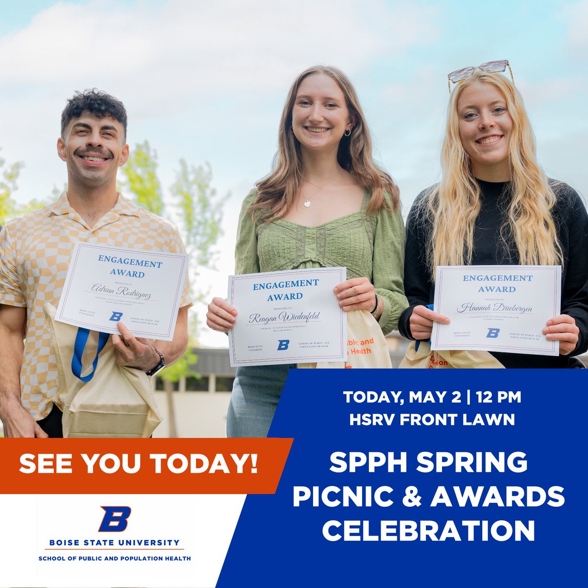 Today's the day!! 🎉🏆🍔

We can't wait to see you at our SPPH Spring Picnic &amp; Awards Ceremony today at 12, on the HSRV Front Lawn!

Bring a smile and some cheer for the end a great academic year!
