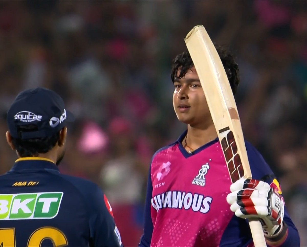 Ek Bihari Sab Pe Bhari 🔥 100 in just 35 balls at the age of 14, this kid is different.

That's why, India 🇮🇳 is called the factory of batters, one more added to this factory and his name is #vaibhavsuryavanshi 👏🏻