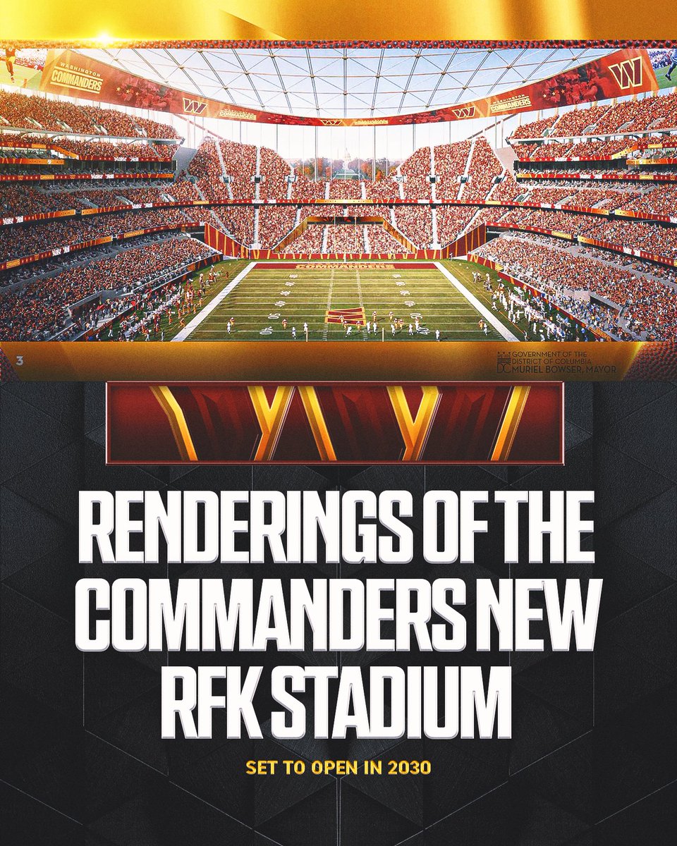 The <a href="/Commanders/">Washington Commanders</a> announced today that they have reached an agreement with the District of Columbia to construct a new stadium on the site of the former RFK Stadium 🏟️

(📸 via <a href="/_JakeRussell/">Jake Russell</a>)