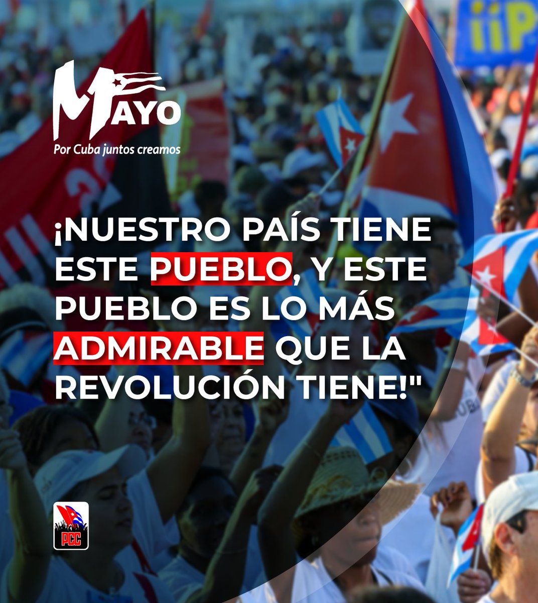 Y este pueblo desbordará las plazas y comunidades el próximo #1Mayo #PorCubaJuntosCreamos