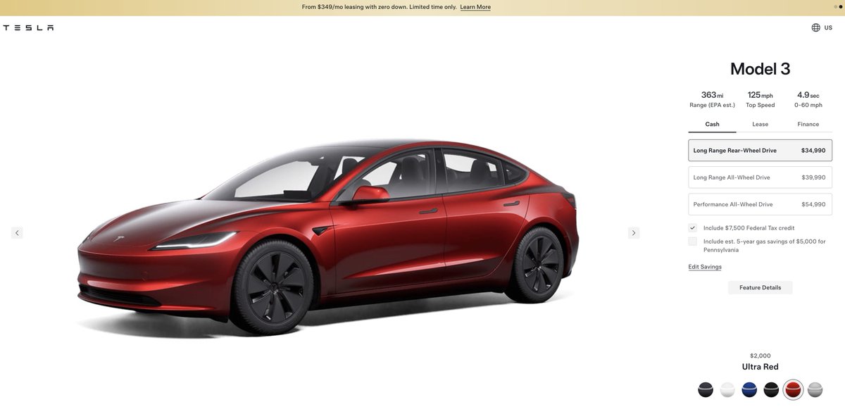 MarcDenlinger's tweet image. 0% financing is back again for the Model 3. I suspect the new "affordable" models are going to be announced this summer. But man, it's hard to wait.