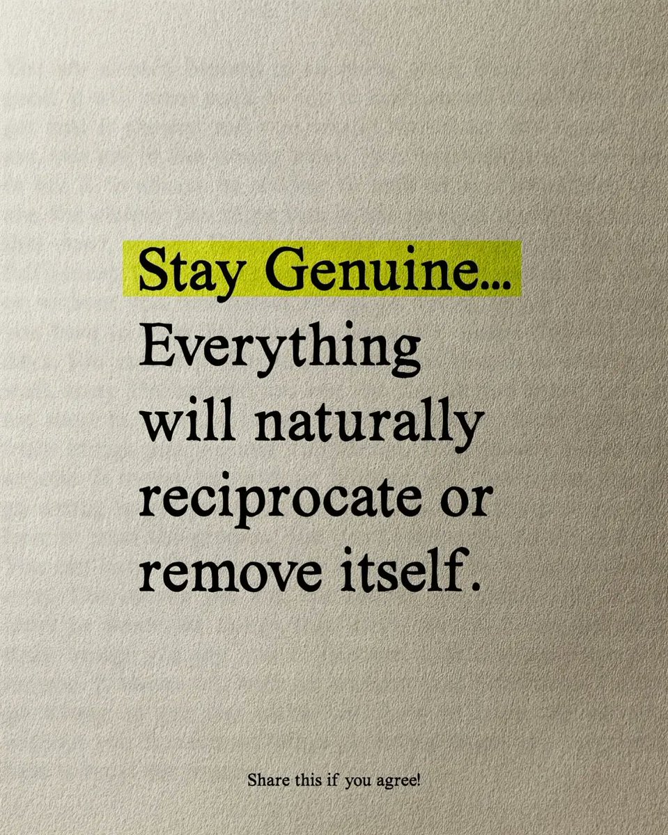arunagg007's tweet image. Stay Genuine...
Everything will naturally reciprocate or remove itself.

#thought #justthoughts #thinking