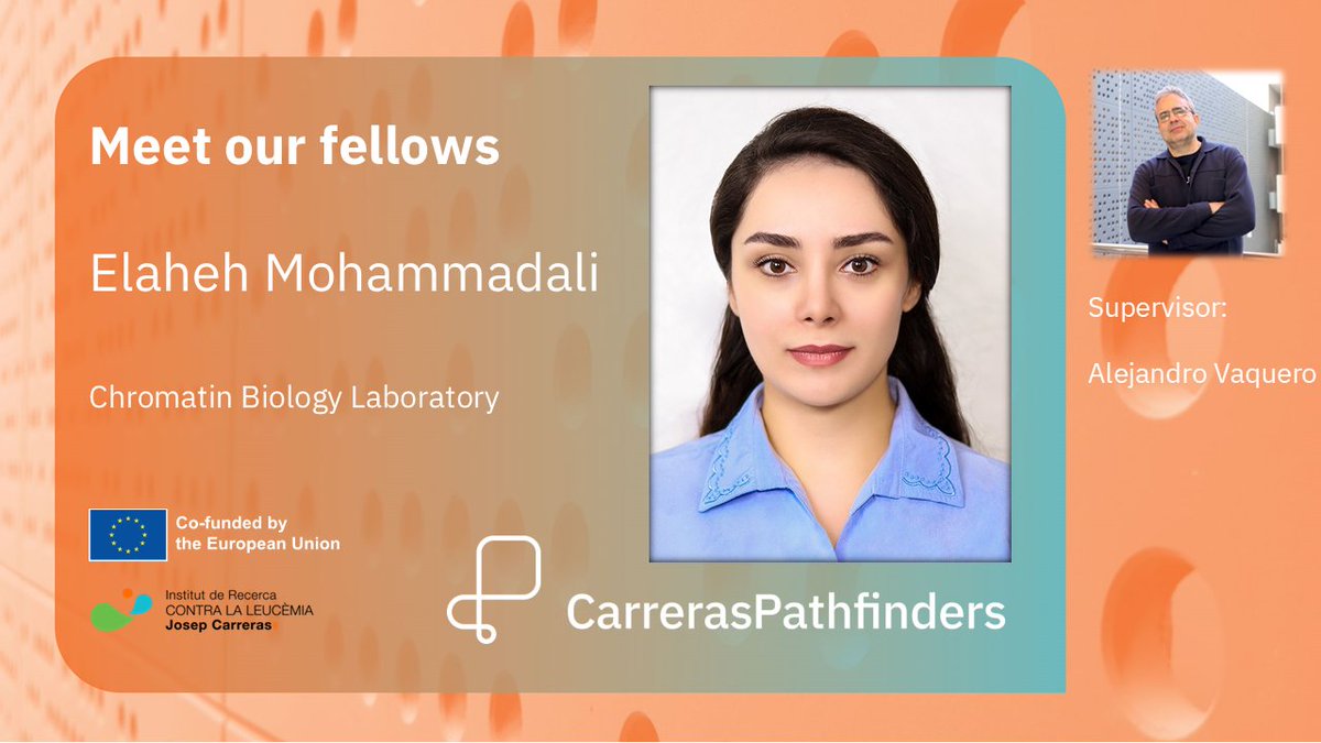 CaPathfinders's tweet image. 📢Meet our Fellows
Elaheh Mohammadali joined #CarrerasPathfinders to pursue her PhD under the supervision of @vaquerolab at @CarrerasIJC.
👩🔬Learn about Elaheh at carreraspathfinders.eu/doctoral-candi…
🔬and about her research project at carreraspathfinders.eu/projects/dc1/.
@MSCActions #bloodcancers