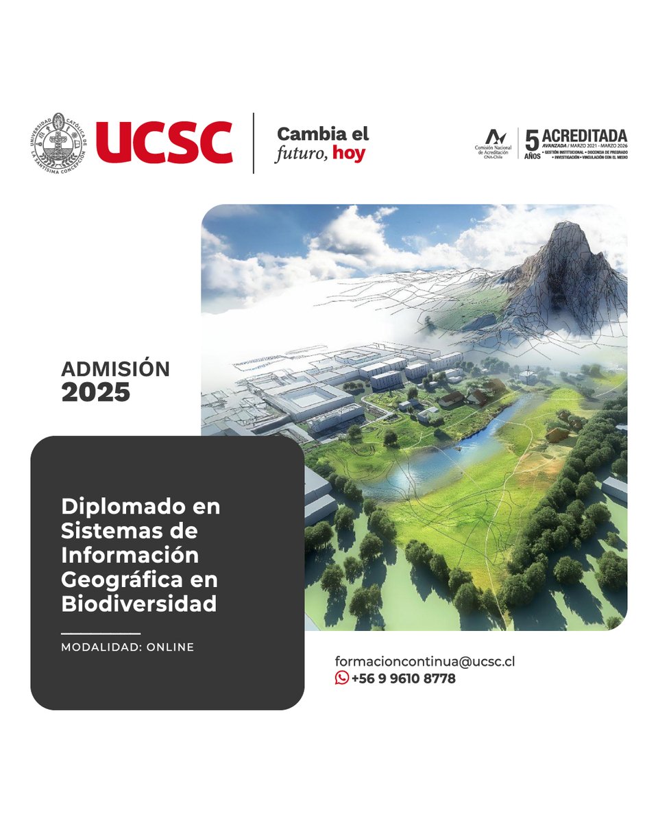 Compartimos la oferta de diplomados del área de ciencia y medio ambiente, con modalidad virtual.     

¡Ven y perfecciónate con nosotros!                

Para mayor información ingresa a    

formacioncontinua.ucsc.cl