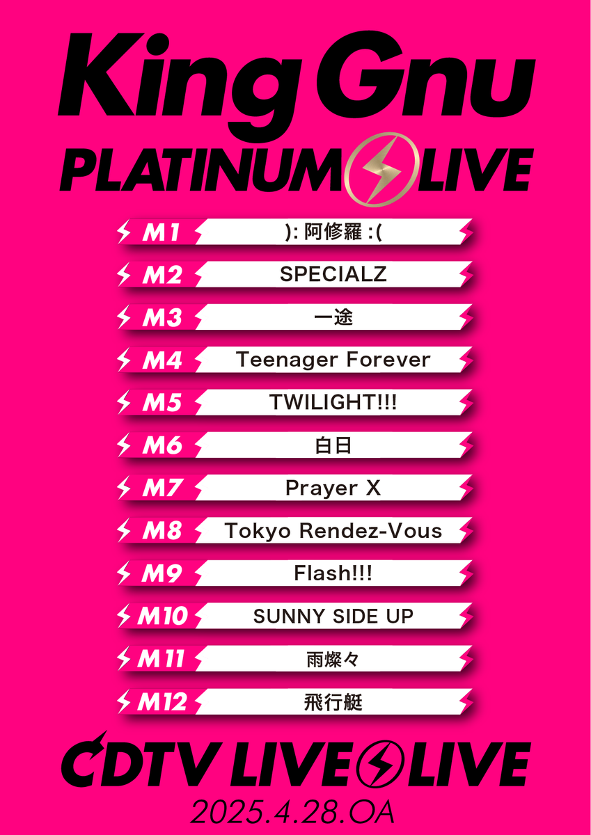 CDTV (@tbscdtv) on Twitter photo ๏ผ
ๆฌๆฅๆพ้๏ผ
#CDTVใฉใคใใฉใคใ
็กๆ้
ไฟกในใฟใผใ๐
๏ผผ
ใใใฆ๏ผไปๅคๆพ้ใใ
#KingGnu ใใฉใใใฉใคใใฎ
ใปใใใชในใๅคงๅ
ฌ้๐
ใใฎๆฟใขใใฉใคใใ
้
ไฟกใงไฝๅบฆใงใ่ฆใใพใ๏ผโจ
ใๆฌๆฅๆพ้ใฎPart.1๐ใ
tver.jp/lp/episodes/epโฆ
โปPart.2ไปฅ้ใฏๆบๅใๆดใๆฌก็ฌฌ้ ๆฌก้
ไฟก๏ผ ๏ผ
ๆฌๆฅๆพ้๏ผ
#CDTVใฉใคใใฉใคใ
็กๆ้
ไฟกในใฟใผใ๐
๏ผผ
ใใใฆ๏ผไปๅคๆพ้ใใ
#KingGnu ใใฉใใใฉใคใใฎ
ใปใใใชในใๅคงๅ
ฌ้๐
ใใฎๆฟใขใใฉใคใใ
้
ไฟกใงไฝๅบฆใงใ่ฆใใพใ๏ผโจ
ใๆฌๆฅๆพ้ใฎPart.1๐ใ
tver.jp/lp/episodes/epโฆ
โปPart.2ไปฅ้ใฏๆบๅใๆดใๆฌก็ฌฌ้ ๆฌก้
ไฟก๏ผ