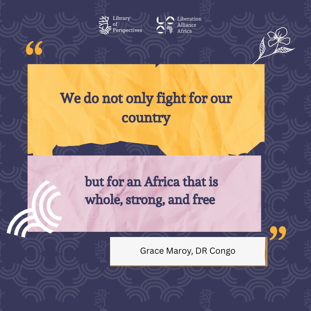 Grace Maroy from DR Congo reminds us that the liberation of DR Congo is inseparable from the liberation of the African continent. Echoing Audre Lorde: we are not free until all of us are.
Explore her book in the #LibraryOfPerspectives: libraryofperspectives.africa
