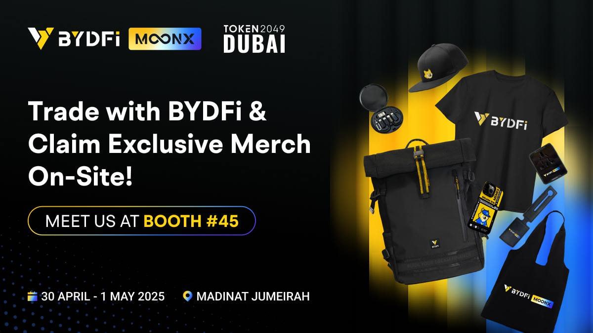 sohel2889's tweet photo. BYdfi  Meet us a Booth #45 
Providing exclusive event. 
At token 2049 and claim YOUR exclusive on site merch reward
#BYDFi #BYDFixToken2049 #Token2049  #MoonX #TOKEN2049Dubai #Booth45 https://t.co/ZmhT16vV24