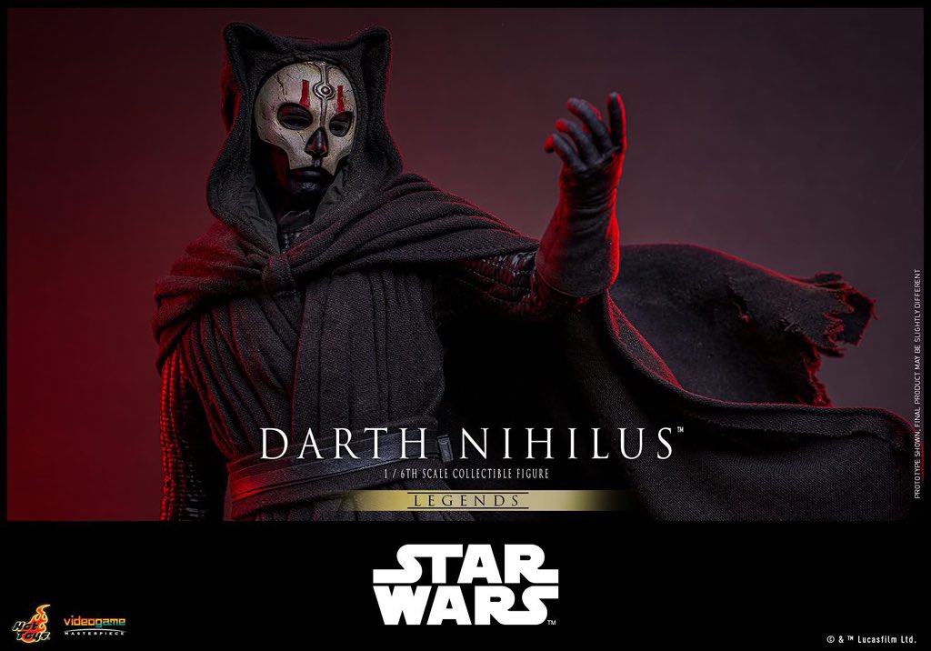 CdeMandalore's tweet photo. El señor del hambre!! #HotToys nos presenta al poderoso Sith DARTH NIHILUS. En escala 1/6, articulada y con ropa de tela y diferentes accesorios.

¿Sabrías decirme en qué producto aparece?

#StarWars #nihilus https://t.co/GNzrLLol2n