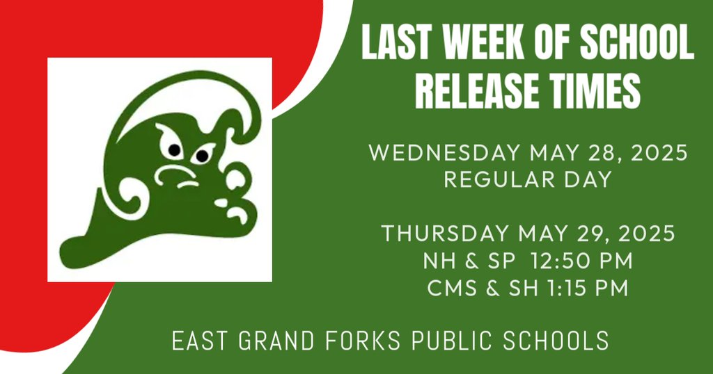 Mark your calendars for the last week of school reminders!