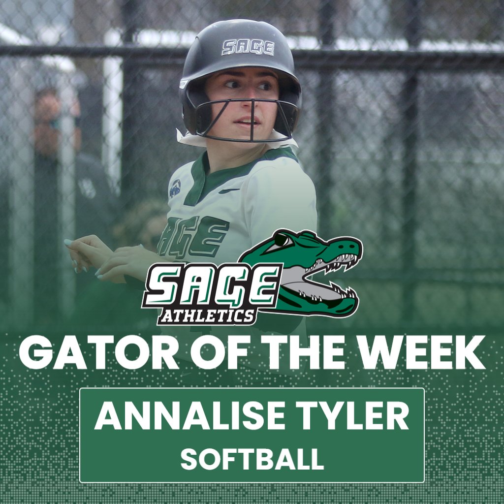 #RussellSageCollege Softball infielder Annalise Tyler (Schenectady, N.Y.) is one of the Gators of the Week.
The sophomore slashed .600/.900/.625 with ten runs scored and seven RBI across six games.
#SageNation / #SageGators / 🥎🐊