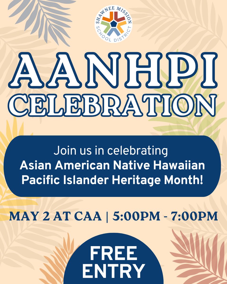 📅 SAVE THE DATE: The Asian Student Union's from all five high schools invite you to an evening of games, food, dancing, and activities to celebrate Asian American Native Hawaiian Pacific Islander Heritage Month! This event is free and open to all ages! Join us Friday from 5-7pm!