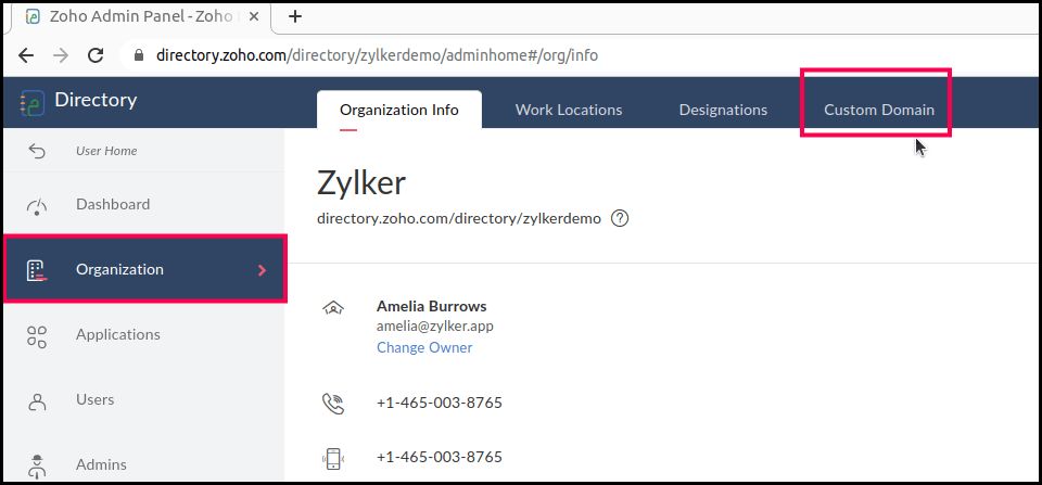 insightcrewZoho's tweet image. The Custom Domain feature allows you to promote your organisation&apos;s name by customising the URL to access Zoho Directory.
help.zoho.com/portal/en/kb/d…
#customdomain #zohodirectory #zoho #customising