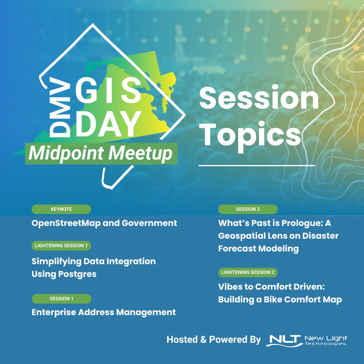 NewLightTech's tweet image. Only a couple days left! Join our FREE virtual DMV GIS Day: Midpoint Meetup on April 30, 2025, from 10–12 ET. Register now!  hubs.la/Q03k1GpZ0
 #DMVGISDay #DMVGISDayMidpointMeetup #NLT #DMVGIS