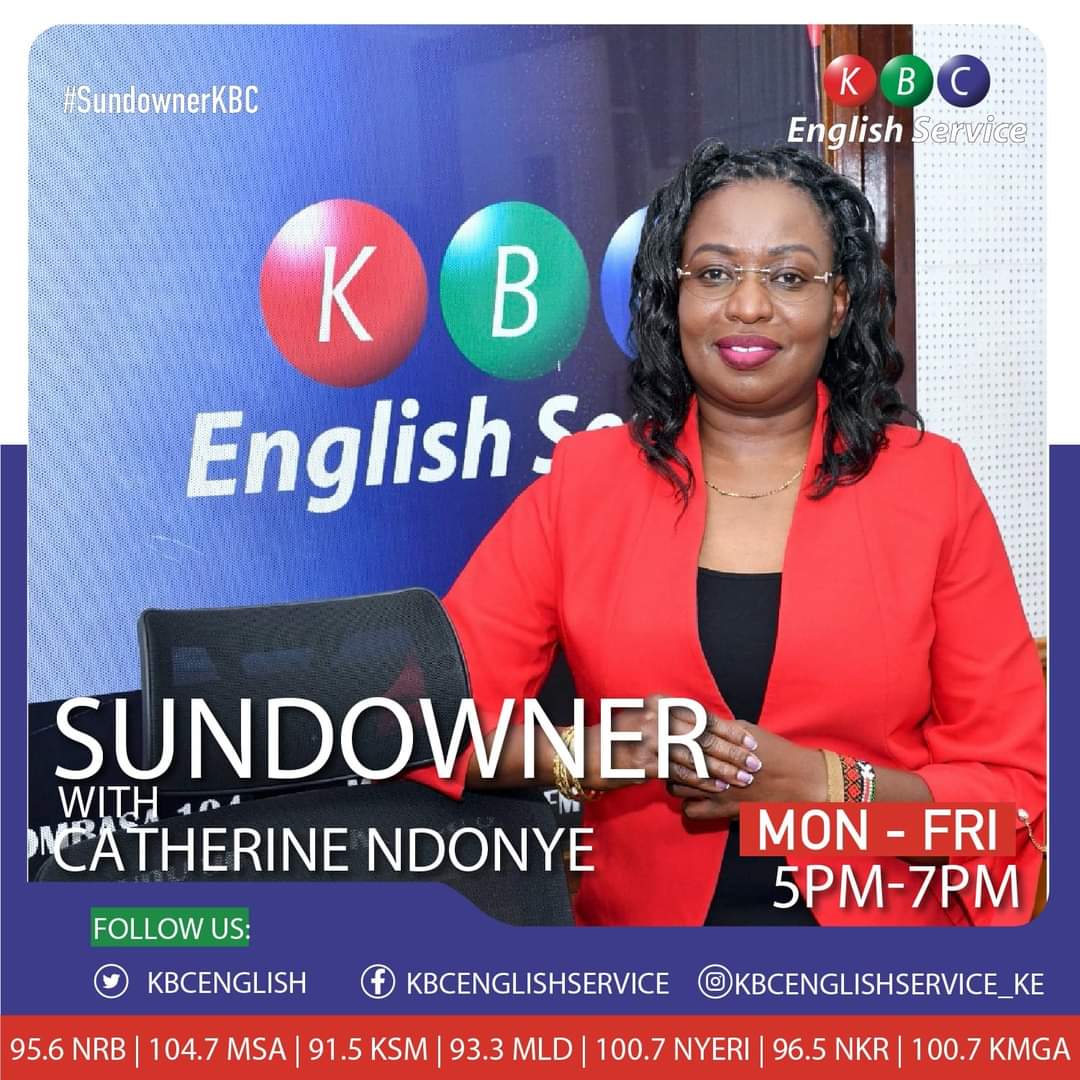 Monday is back and so am I. Tick! Tock! The clock is ticking with the sound of #SundownerKBC .See you there.Loading.......!

<a href="/CatherineNdonye/">Catherine Ndonye HSC</a>
kbc.co.ke/radio/