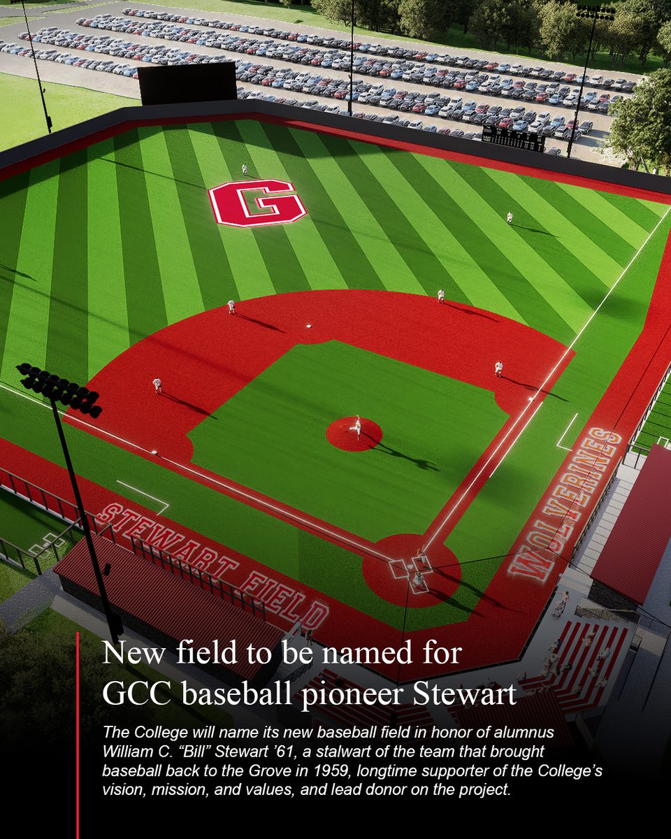 GroveCtyCollege's tweet image. New field to be named for GCC baseball pioneer William C. “Bill” Stewart ’61, a stalwart of the team that brought baseball back to the Grove in 1959.
Read more: gcc.edu/Home/News-Arch…