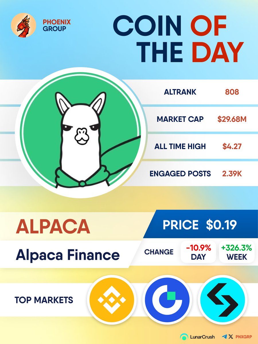 COIN OF THE DAY $ALPACA #AlpacaFinance