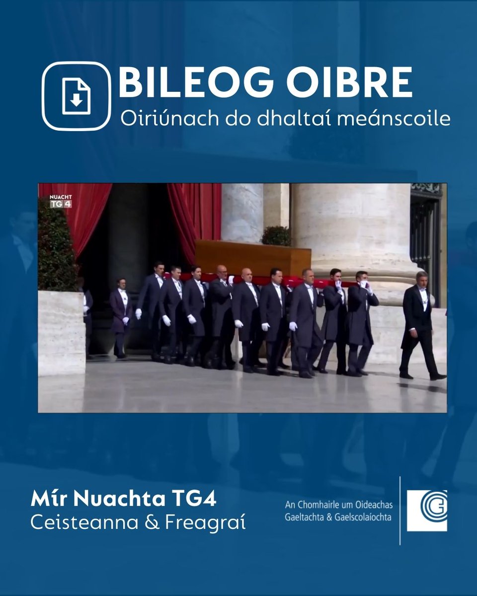 FoghlaimTG4's tweet image. An tseachtain seo, tá ár gcuid scéalta ón nuacht ar fad bunaithe ar an bPápa Proinsias a d’imigh ar shlí na fírinne i rith na Cásca. Tá bileoga oibre ar fáil ag na nascanna thíos🔗

#gaeilge #learningirish #irishteachers #teachingresources