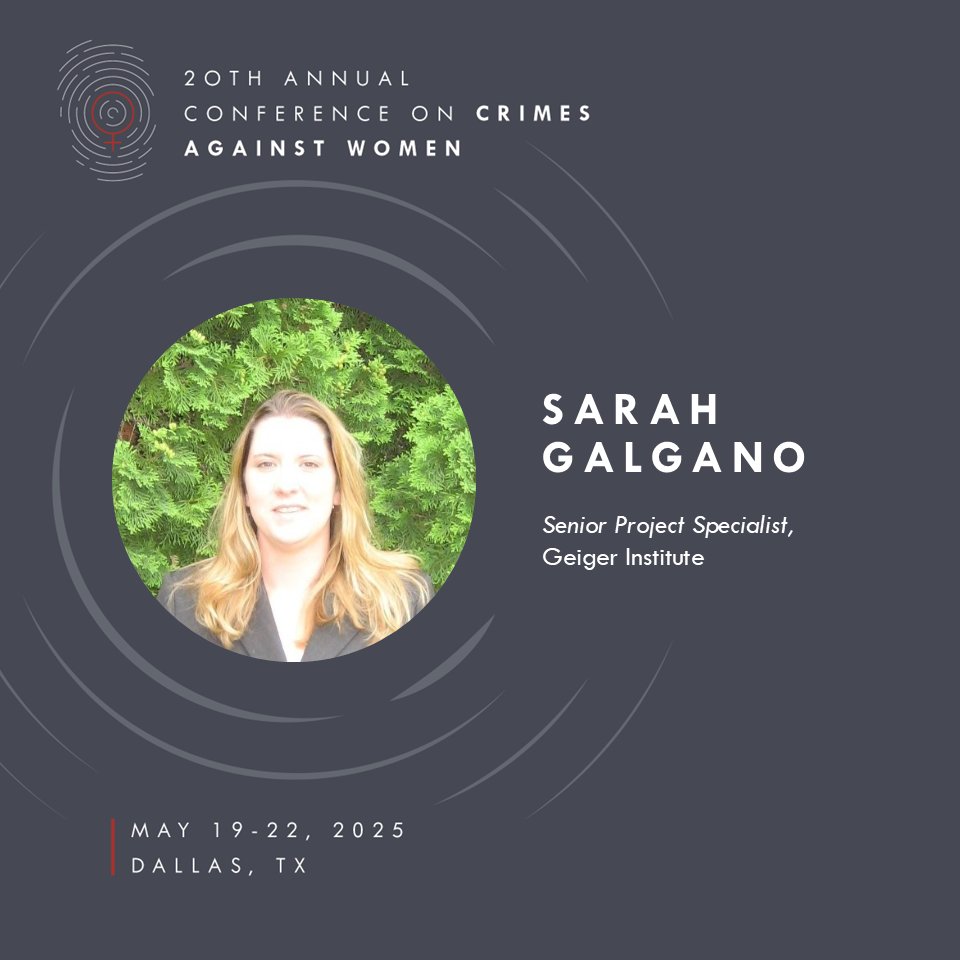 The Geiger Institute team is looking forward to attending and presenting alongside our partners at the annual Conference on Crimes Against Women again this year.   

Details on this year's workshops and a full list of co-presenters: geigerinstitute.org/event/conferen… #CCAW #CCAW25