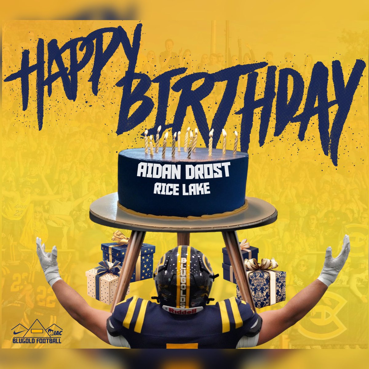A big HBG to defensive big man <a href="/AidanDrost2/">Aidan Drost</a> 

Make it great, Aidan!

#ROLLGOLDS x #CTM