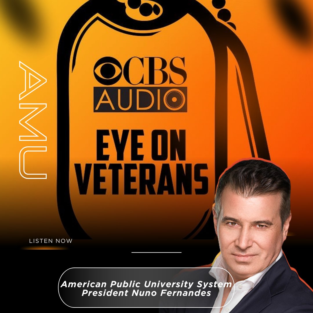 APUS President shares on <a href="/EyeOnVeterans/">Eye on Veterans</a> how AMU helps vets to transition, upskill &amp; thrive. “Education transformed my life—I’m living proof.” AMU was built by vets, for vets. 10K+ veteran students &amp; 200+ veteran employees.
ow.ly/KkFG50VBOQM

@connectingvets <a href="/philbriggsVet/">Phil Briggs, Eye on Veterans radio/podcast</a>