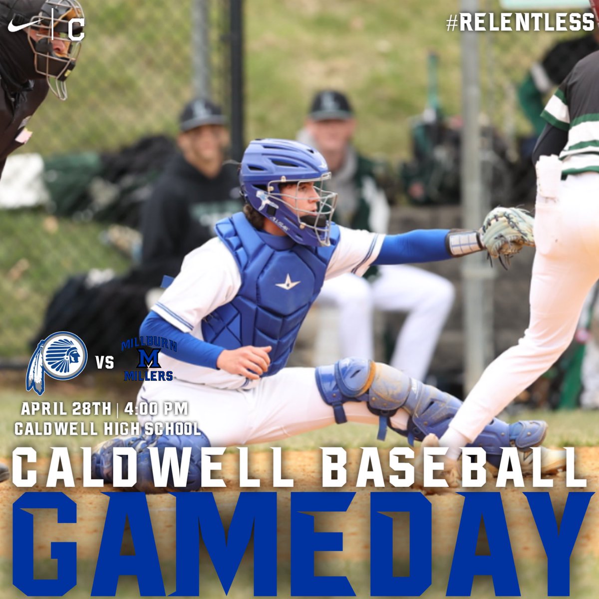 GAME DAY!!

🆚 Millburn
📍 James Caldwell High School
⏰ 4:00 pm

Today is a great day to play Caldwell Baseball. Let’s go out and compete! #CaldwellBaseball #NJBaseball #HomeGrown #TheBoysAreBack #Relentless #HardworkForHardware