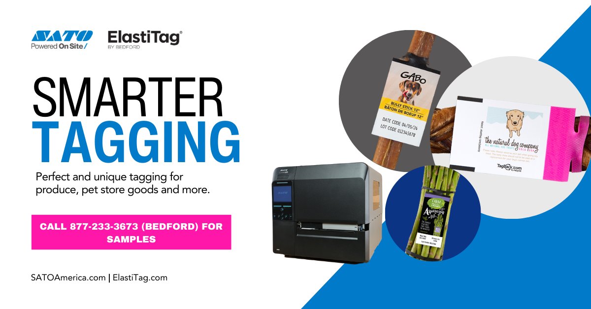@SATOAmerica and ElastiTag® by Bedford: Colorful and robust tagging and loop solutions made easy with variable printing. Ideal for leathers, treats, and cording applications for animal and pet product identification. Learn more: ow.ly/8GQh50VHaFZ and ow.ly/5pHg50VHaFX
