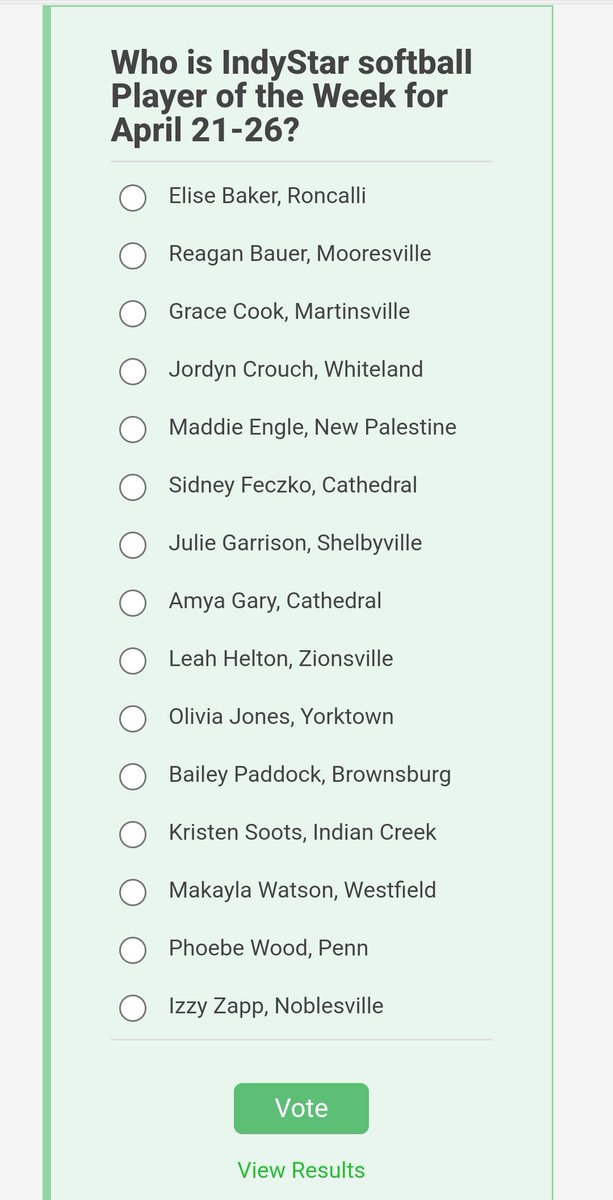 Bombers07Keown (@inbombers2526) on Twitter photo When we say that the Bombers are out there doing great things, we aren't kidding! Two of our catchers/utilities are up for Indy Star player of the week at the same time! Congrats, <a href="/2025maddieengle/">Madeline Engle</a> and <a href="/phoebe_wood07/">Phoebe Wood</a>. When we say that the Bombers are out there doing great things, we aren't kidding! Two of our catchers/utilities are up for Indy Star player of the week at the same time! Congrats, <a href="/2025maddieengle/">Madeline Engle</a> and <a href="/phoebe_wood07/">Phoebe Wood</a>.