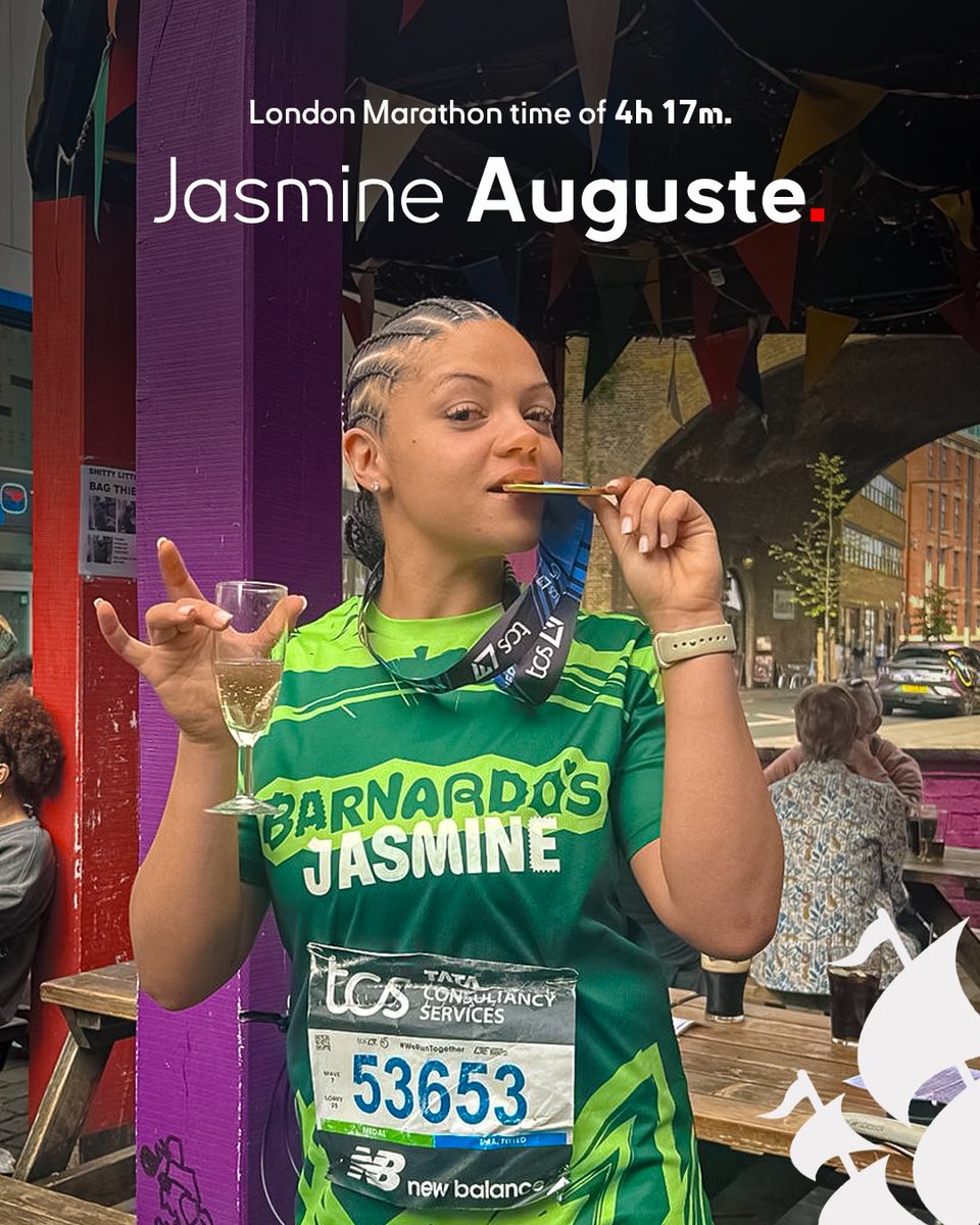 Congratulations to First Team player, Jasmine Auguste, in completing yesterday’s London Marathon in a time of 4h 17m. 👏🏃‍♀️

🔴⚪️⚫️ #UpTheChats | #InThisTogether