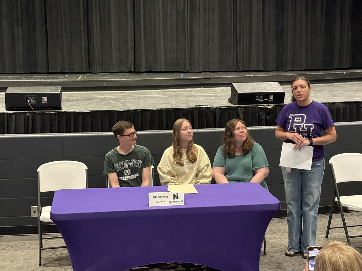Congratulations to Ella, Jamie, Carter and Ella on signing scholarships for college!      👏👏👏
<a href="/PHR3SD/">Pleasant Hill R-III</a>