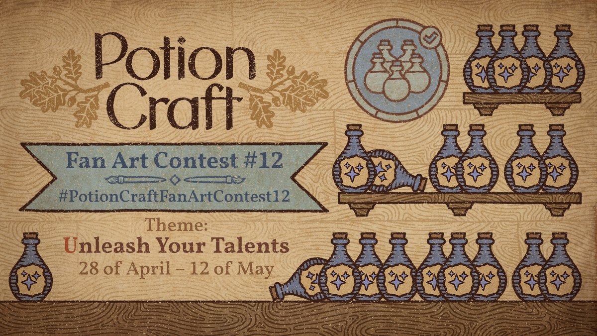 It's time for another Potion Craft Fan Art Contest! 

Theme: Unleash Your Talents 
We want to see your take on an illustration of a talent or talents from the Talent Tree. For example, 'Batch Brewing' can be shown as Potion Shop that is jam-packed with similar potions, or 'Slow