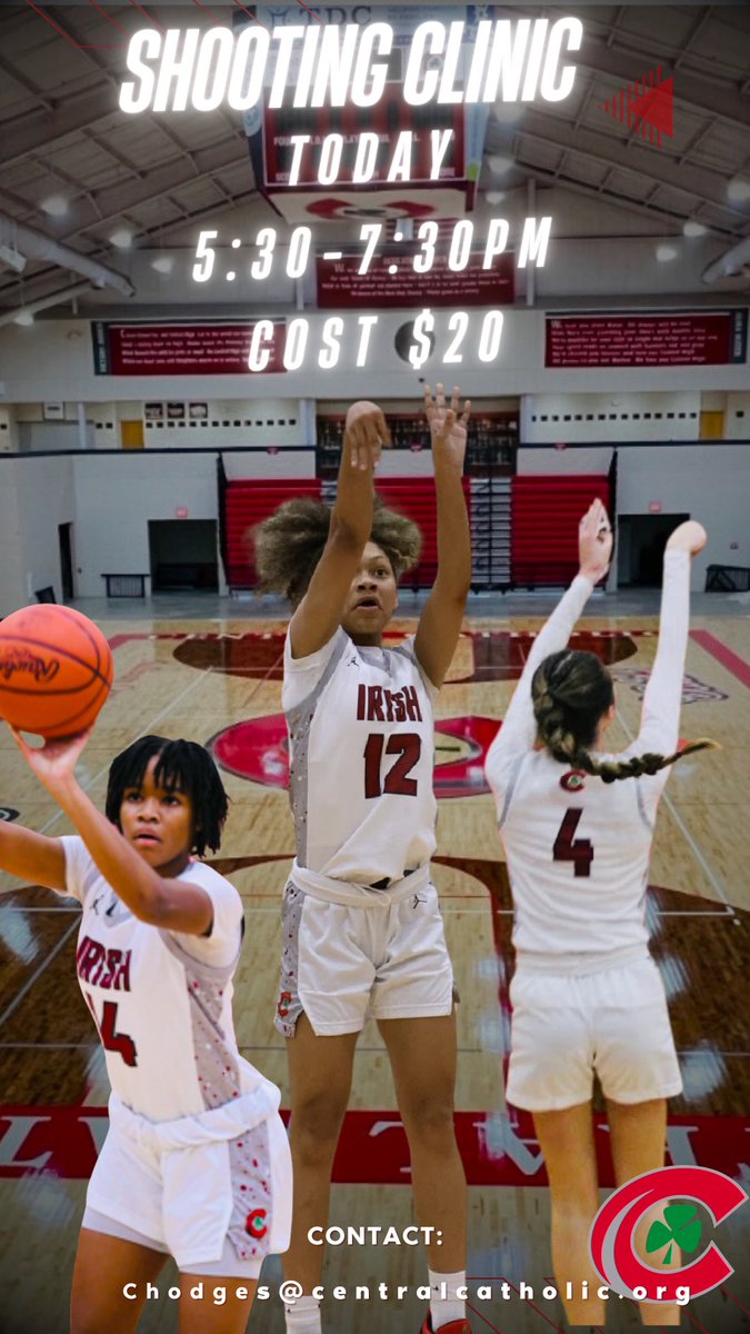 Shooting Clinic Today 5:30-7:30pm. Join us on Monday’s always looking forward to working with student-athletes to better their shooting skills. 🏀🏀🏀