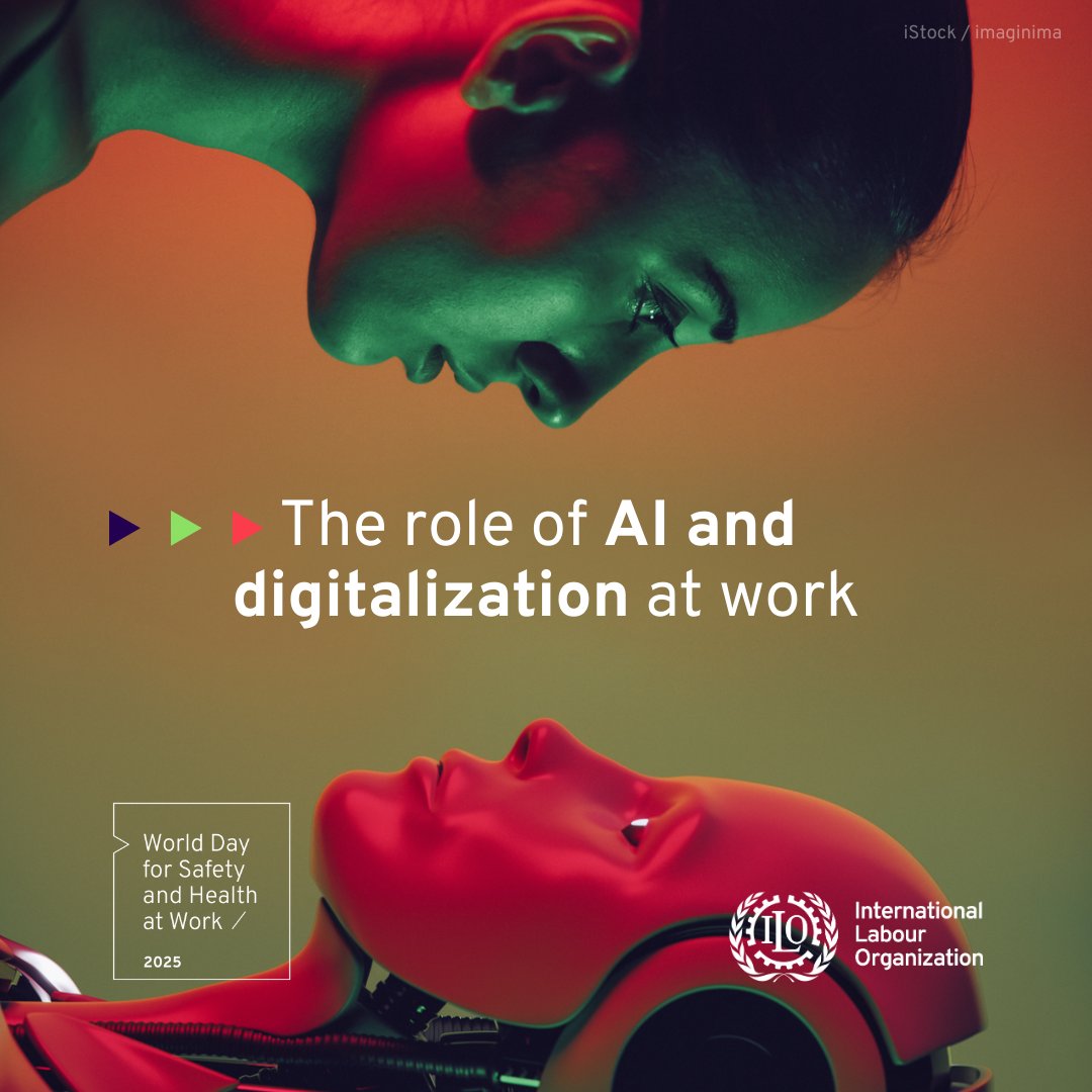 Digital tech is reshaping work—let’s make it safe.

The latest <a href="/ilo/">International Labour Organization</a>'s report dives into how digitalization is changing occupational safety and health.

🔗 It’s time for smarter policies that protect workers, no matter how fast tech moves. ow.ly/cbwV50VHEbr