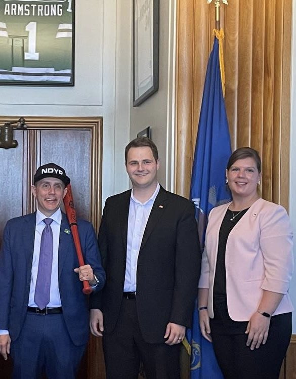 Our Midwest Regional Director <a href="/MelodyQuante/">Melody Quante</a> had the privilege to join the <a href="/NDYRepublicans/">North Dakota Young Republicans</a> at their annual Legislative Day at the North Dakota State Capitol! 

Awesome to have joined ND <a href="/GovArmstrong/">Governor Kelly Armstrong</a> &amp; NDYR Chair <a href="/RealPrichard/">Rep. Brandon Prichard</a> this weekend! 

#GrowYRs #YRNF #YRsLead