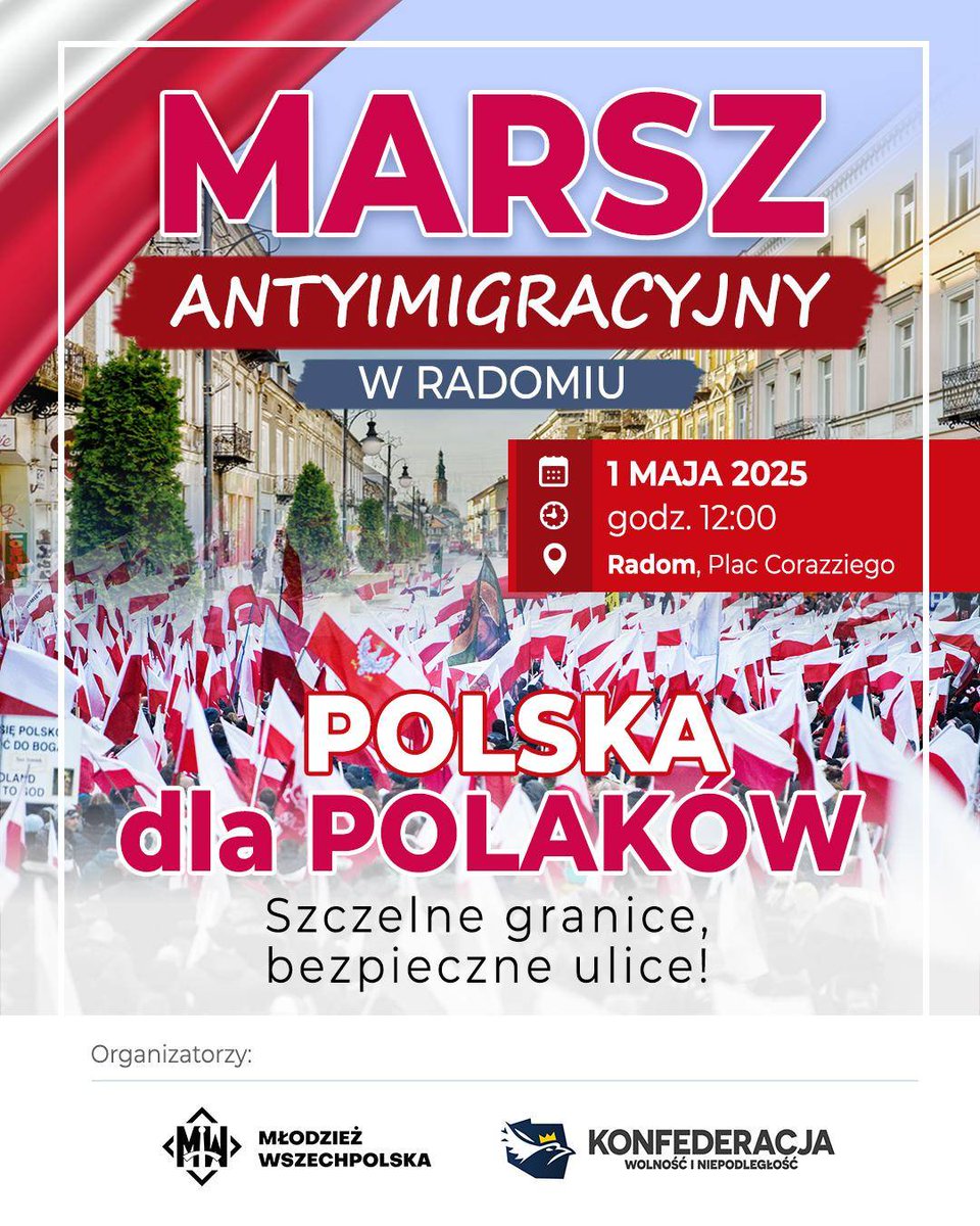 gan_damian's tweet photo. Bezieczeństwo naszego miasta jest zagrożone!
W Radomiu ma powstać CIC – bez zgody mieszkańców!
To my tworzymy #Radom i to my decydujemy o jego przyszłości.
Przyjdź na marsz!
Pokażmy, że mamy głos!
RT, niech wszyscy się dowiedzą!

@KONFEDERACJA_ 
@RuchNarodowy 
@RNMazowsze_ https://t.co/wCKATO1J1o