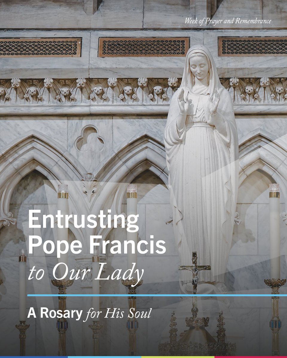 ArchNY_Schools's tweet image. Entrusting Pope Francis to Our Lady:  A Rosary for His Soul.  
.
Today, Catholic Schools in the Archdiocese of New York begin a week of prayer and remembrance for the soul of Pope Francis.