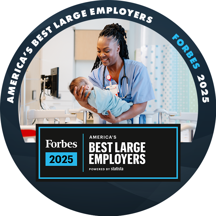 childrens's tweet photo. We're proud to share that for the first time, Children’s Health has been nationally recognized as one of America’s Best Large Employers by @Forbes! 🎈 We're thankful for all that our team members do to make life better for children. Read more at: https://t.co/9pTAIfdsGF https://t.co/yu6QuylA1e
