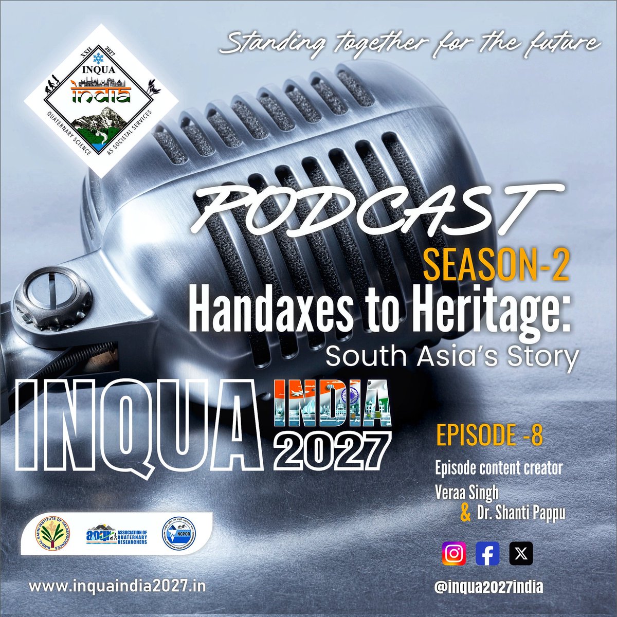 Inqua2027 India (@inqua2027india) on Twitter photo Season 2 Finale Alert!
The last episode of Handaxes to Heritage: South Asiaβs Story is here!
Brought to you by Veraa Singh and Dr. Shanti Pappu.
Catch the full episode now: spotifycreators-web.app.link/e/DA4loJXwVSb
Stay tuned for more fun episodes in the next season!
Keep streaming, keep sharing!! Season 2 Finale Alert!
The last episode of Handaxes to Heritage: South Asiaβs Story is here!
Brought to you by Veraa Singh and Dr. Shanti Pappu.
Catch the full episode now: spotifycreators-web.app.link/e/DA4loJXwVSb
Stay tuned for more fun episodes in the next season!
Keep streaming, keep sharing!!