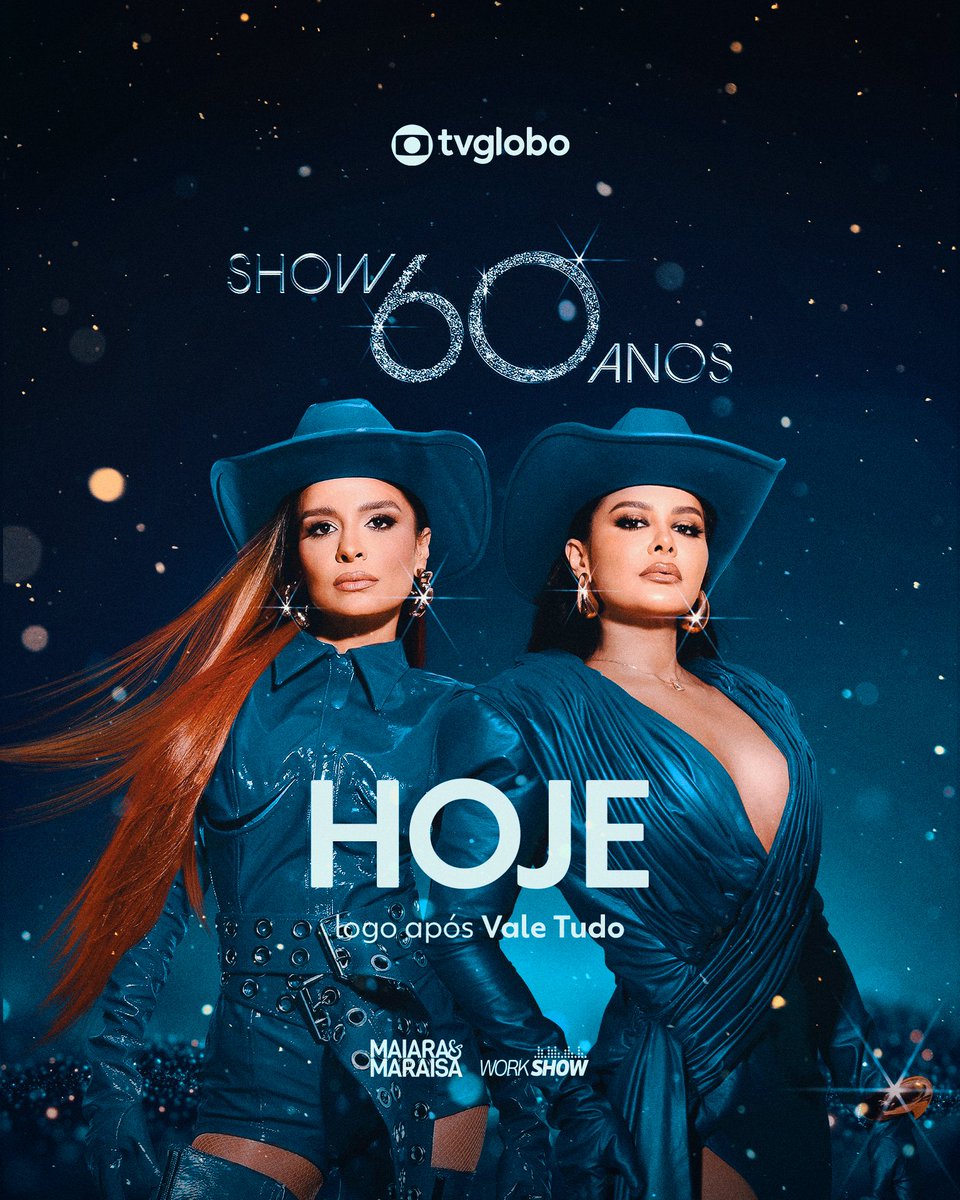 Um show incrível para vocês, em comemoração aos 60 anos da TV GLOBO! 🎤🎶 Hoje, após “Vale Tudo”, preparados?! Quem aqui vai assistir? 

#Show60Anos