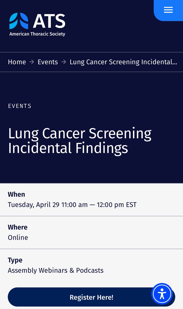 Roger Kim, MD, MSCE, DAABIP, ATSF (@rogerkimmd) on Twitter photo Hope to see you TOMORROW at 11am EST for our <a href="/atstoa/">ATS TO Assembly</a> <a href="/atscommunity/">American Thoracic Society (ATS)</a> webinar on #LungCancerScreening Incidental Findings!
site.thoracic.org/events/lung-caโฆ Hope to see you TOMORROW at 11am EST for our <a href="/atstoa/">ATS TO Assembly</a> <a href="/atscommunity/">American Thoracic Society (ATS)</a> webinar on #LungCancerScreening Incidental Findings!
site.thoracic.org/events/lung-caโฆ